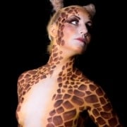 shelley lafleur giraffe bodypaint devon