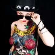 shelley lafleur guns n roses bodypaint